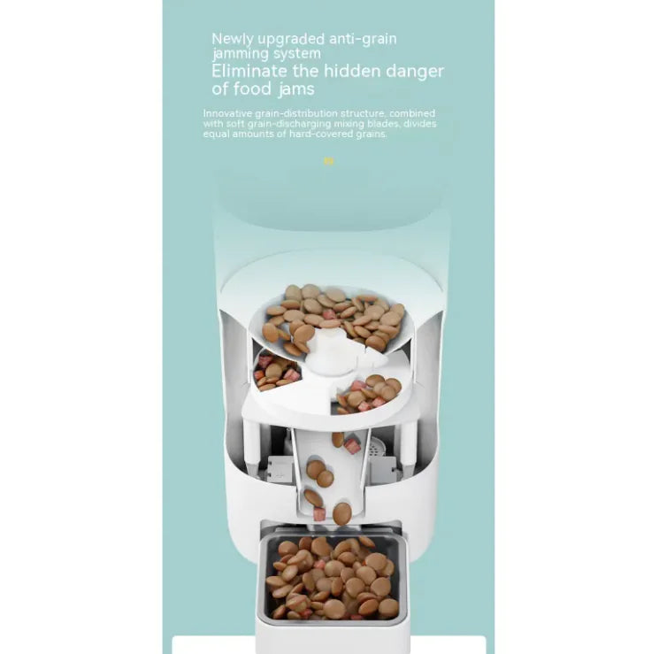 Smart Automatic Pet Feeder with Camera – App-Controlled Cat Food Dispenser with Video Monitoring & Timer