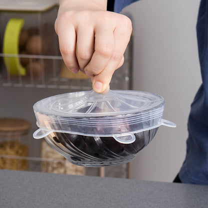 6-Piece Reusable Silicone Stretch Lids – Food-Grade Elastic Covers for Bowls, Cups & Containers