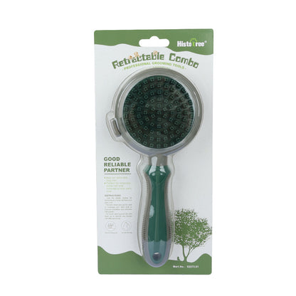 Double-Sided Pet Self Cleaning Slicker Brush – Gentle Hair Removal & Massage Brush for Dogs & Cats