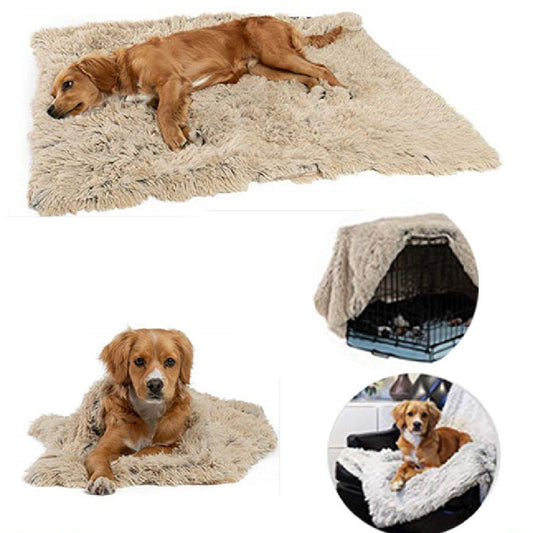 Soft Plush Pet Blanket for Dogs & Cats – Wool & Polyester Washable Throw for Bed, Couch, or Crate – Warm Dog Blanket for Winter