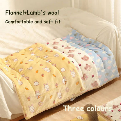 Thick Winter Pet Blanket for Dogs & Cats – Flannel & Lamb’s Wool Throw for Couch, Bed & Crate, Soft Washable
