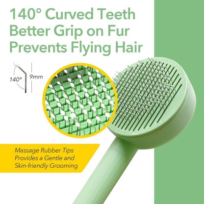 2-in-1 Pet Grooming Brush – Best Deshedding & Hair Remover Brush for Dogs & Cats