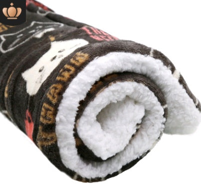 Soft Cat Blanket for Pets – Coral Fleece Dog & Cat Sleeping Mat, Washable Pet Throw Blanket for Bed, Crate & Couch