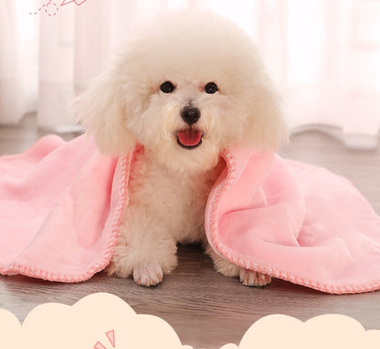 Soft Thermal Pet Blanket for Dogs & Cats – Plush Fleece Pet Throw for Bed, Couch & Crate, Machine Washable