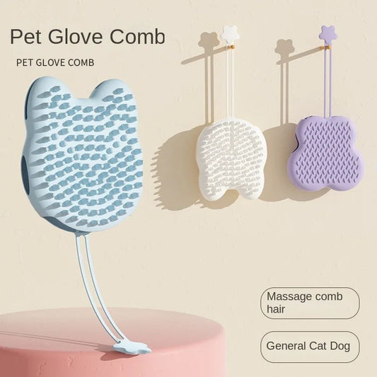 Silicone Pet Bathing Brush Gloves – Soft Pet Cleaning & Grooming Glove for Dogs & Cats