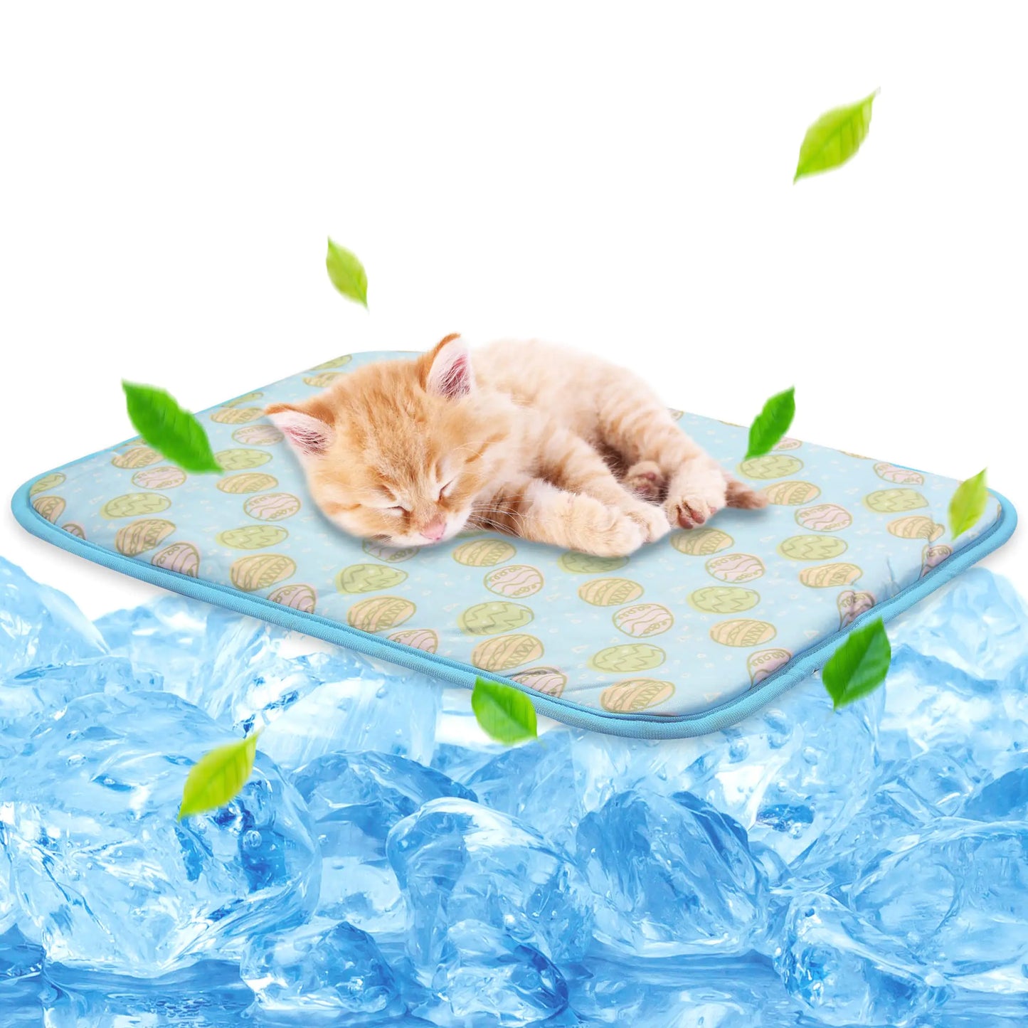 NWK Pet Cooling Mat for Dogs & Cats – Ice Silk Cooling Mat for Summer, 20" x 16", Washable, Portable Pet Cooling Blanket
