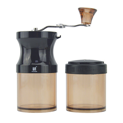 Manual Coffee Grinder with Adjustable Ceramic Burr – Portable Hand Grinder with Jar