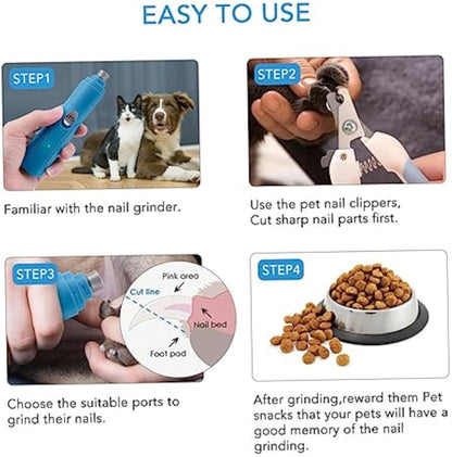 Professional Electric Pet Nail Grinder – Safe Nail Trimmer & Polisher for Dogs, Cats & Small Pets