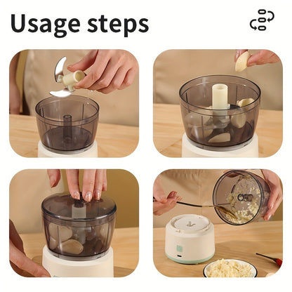 Multifunctional Food Processor Set – Cordless Electric Mini Blender, Meat & Vegetable Grinder, Dicer & Chopper