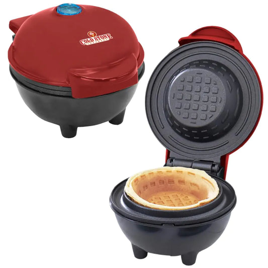 Cold Stone Creamery Mini Waffle Bowl Maker – Electric 4-Inch Nonstick Waffle Maker