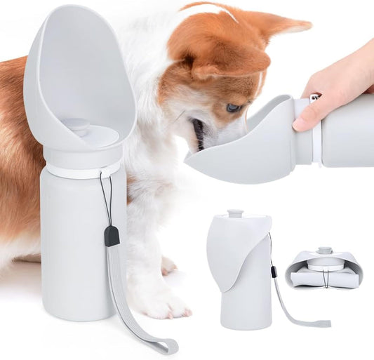 Leak-Proof Foldable Silicone Dog Water Bottle – Best Portable Travel Pet Water Dispenser & Drinking Bowl
