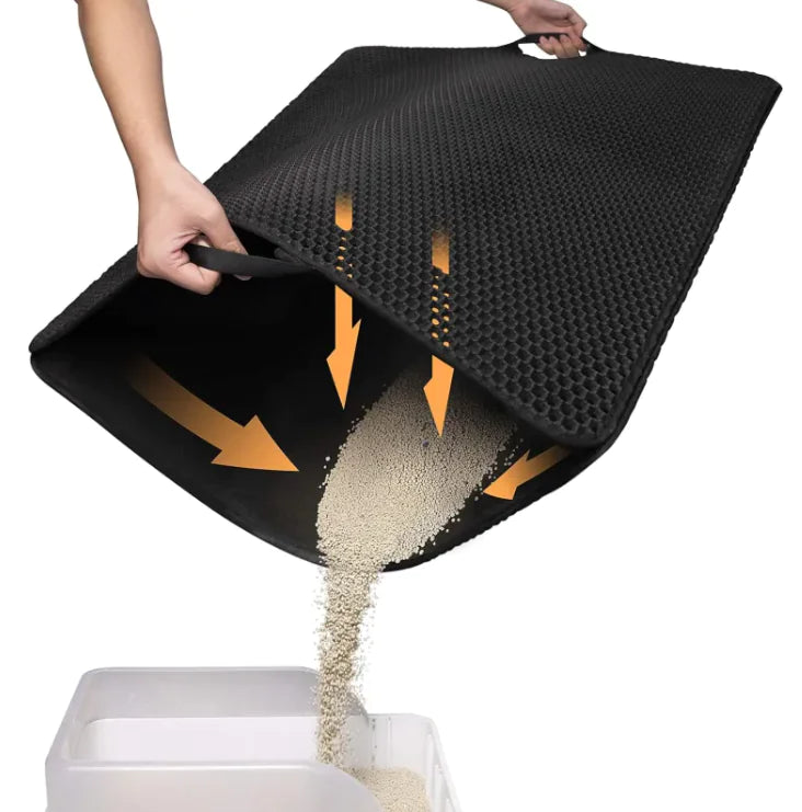 Paw Clean Cat Litter Mat – Honeycomb Double-Layer Waterproof Litter Trapping Mat