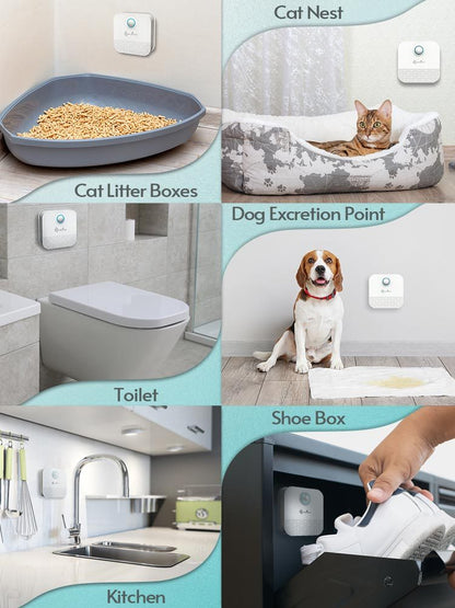 Noval Smart Pet Deodorizer – Automatic Cat Litter Basin Air Purifier for Fresh, Odor-Free Homes