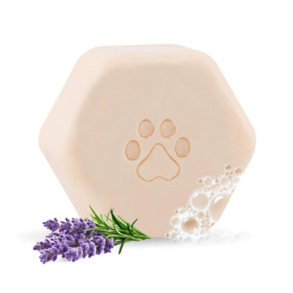 Oliva60 Organic Vegan Pet Shampoo Bar – Natural Oatmeal & Lavender Dog Shampoo for Sensitive Skin