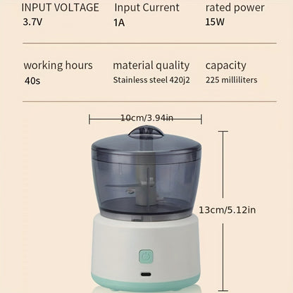 Multifunctional Food Processor Set – Cordless Electric Mini Blender, Meat & Vegetable Grinder, Dicer & Chopper
