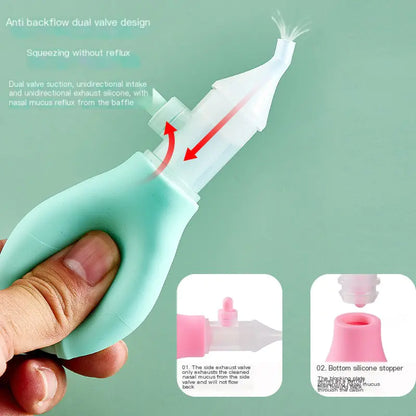 Nasal Aspirator for Newborns 0–3 Months – Soft Silicone Baby Nasal Aspirator