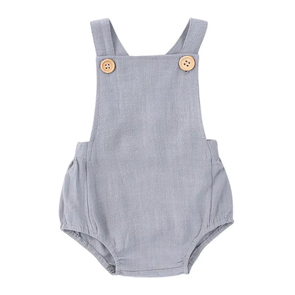 Baby Sleeveless Cotton Jumpsuit – Lightweight Summer Romper for Newborns & Toddlers
