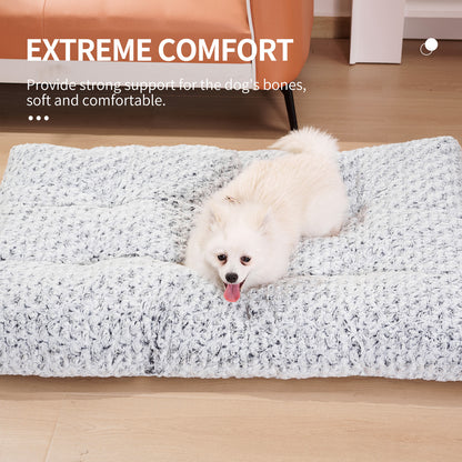 Washable Dog Mat for Crates – Plush Rose Velvet Dog Bed Pad for Small, Medium & Large Dogs