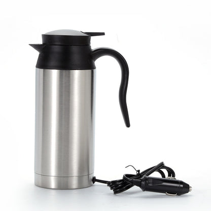 Stainless Steel Car Electric Kettle – 750ML Portable Travel Kettle for Car