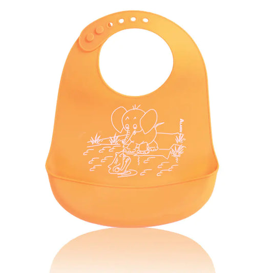 Cartoon Pattern Silicone Baby Bib – Mess-Free Feeding Bib