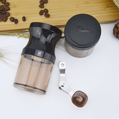 Manual Coffee Grinder with Adjustable Ceramic Burr – Portable Hand Grinder with Jar
