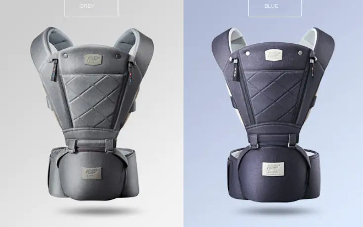 Baby Carrier with Bass Bear Hip Seat – Ergonomic Front Carry Baby Carrier Wrap