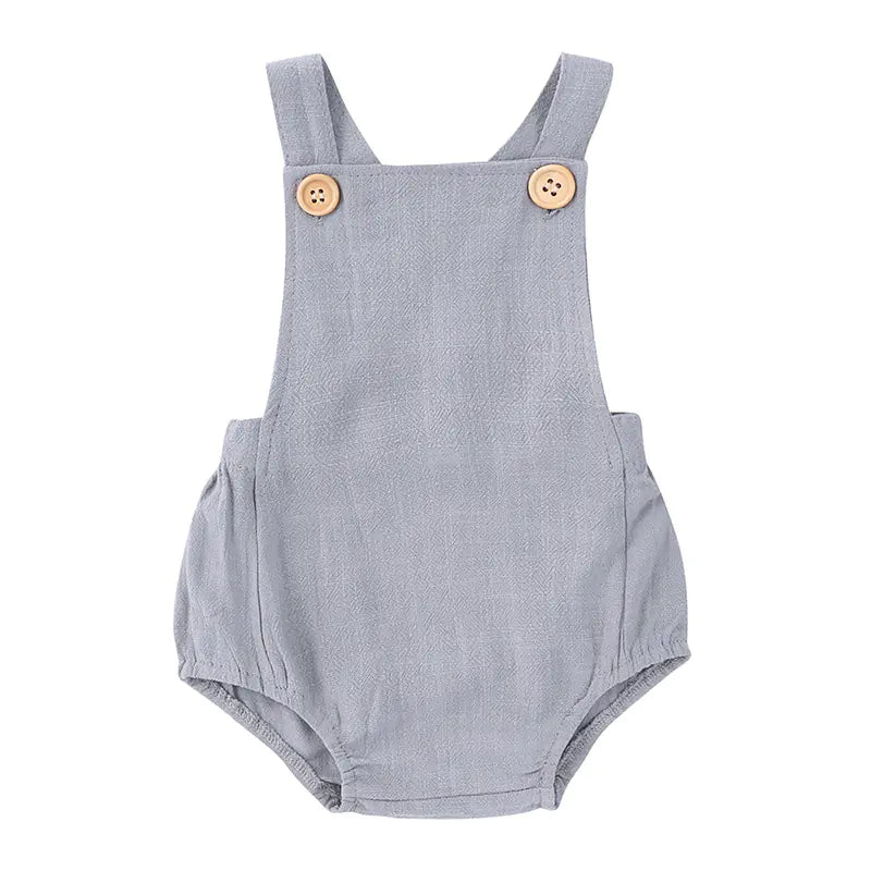Baby Sleeveless Cotton Jumpsuit – Lightweight Summer Romper for Newborns & Toddlers