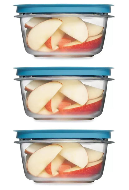 Utensilux 3-Piece Rubbermaid Flex & Seal Food Storage Container Set – 5-Cup Capacity with Easy Find Leak-Proof Lids