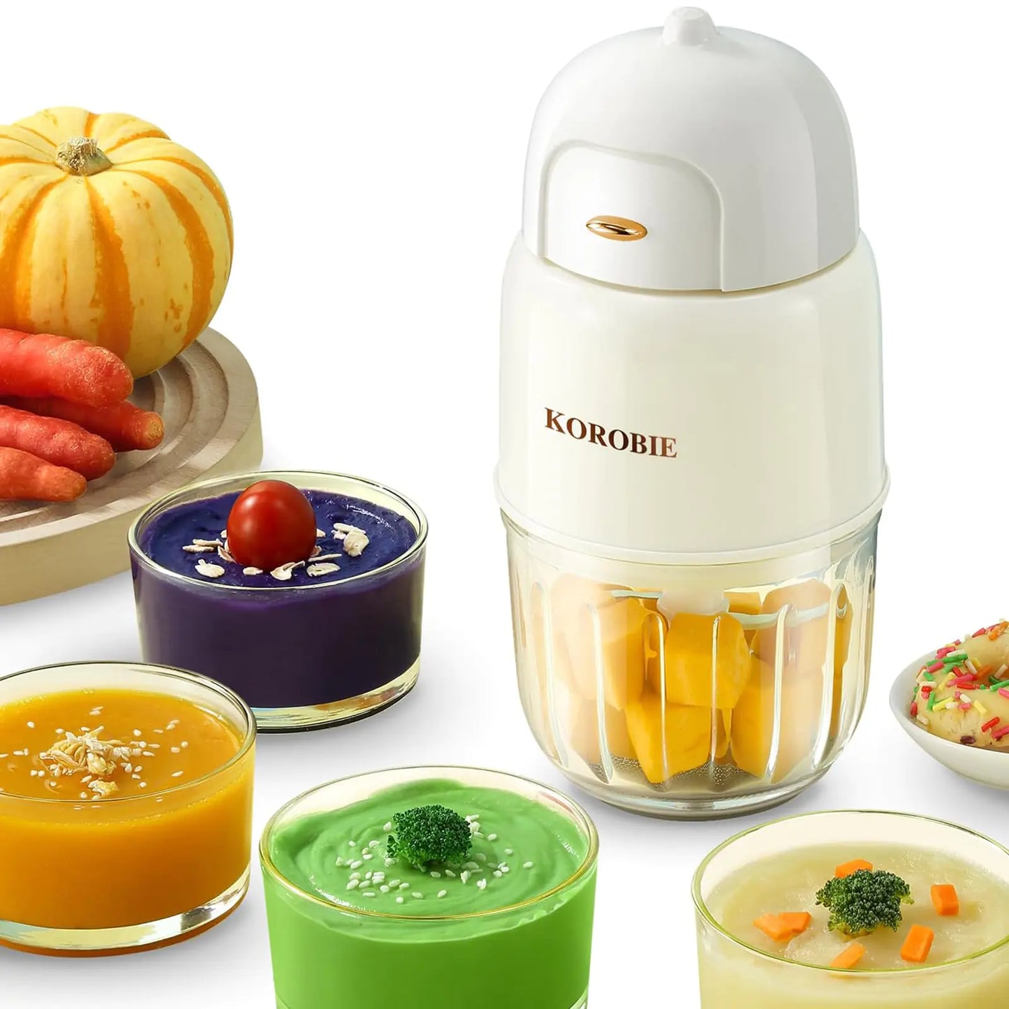 Baby Food Maker & Processor – BPA-Free Baby Blender for Fruit, Veggies & Meat | Glass Bowl & Stainless Steel Blades