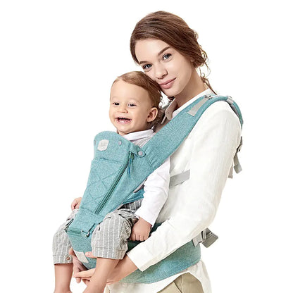 Baby Carrier with Bass Bear Hip Seat – Ergonomic Front Carry Baby Carrier Wrap