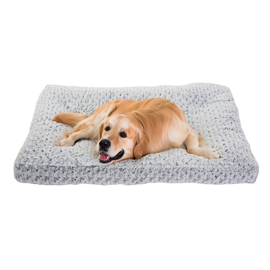 Washable Dog Mat for Crates – Plush Rose Velvet Dog Bed Pad for Small, Medium & Large Dogs
