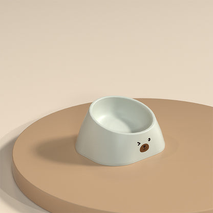 15° Tilted Stainless Steel Cat Bowl – Elevated Cat Bowl with Stand for Cervical Spine Protection