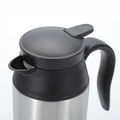 Stainless Steel Car Electric Kettle – 750ML Portable Travel Kettle for Car