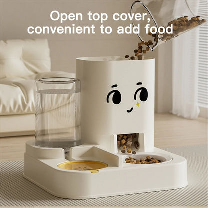 Automatic Pet Feeding Station with Water Dispenser – 2-in-1 Food and Water Bowl for Cats & Dogs, Large Capacity
