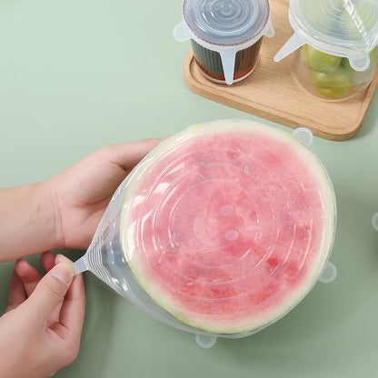 6-Piece Reusable Silicone Stretch Lids – Food-Grade Elastic Covers for Bowls, Cups & Containers