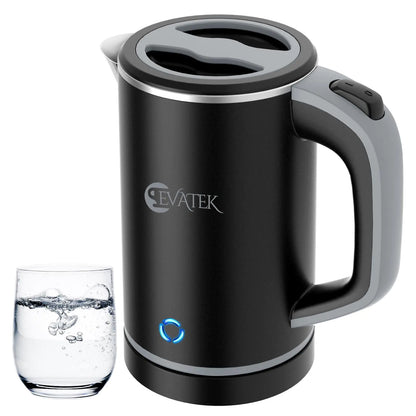 EVATEK Small Electric Kettle – 0.8L Stainless Steel Mini Travel Kettle with Auto Shut-Off