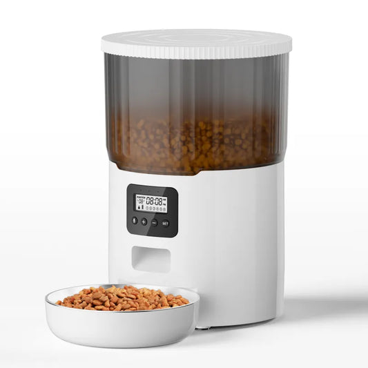 Smart Automatic Pet Feeder for Cats & Dogs – 4L WiFi Programmable Food Dispenser with USB