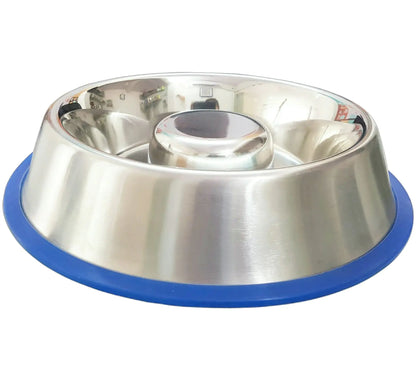 Mr. Peanuts Stainless Steel Slow Feeding Bowl for Dogs & Cats – Interactive Non-Slip Pet Slow Feeder