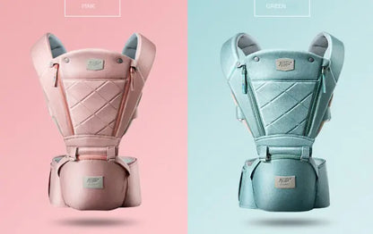 Baby Carrier with Bass Bear Hip Seat – Ergonomic Front Carry Baby Carrier Wrap