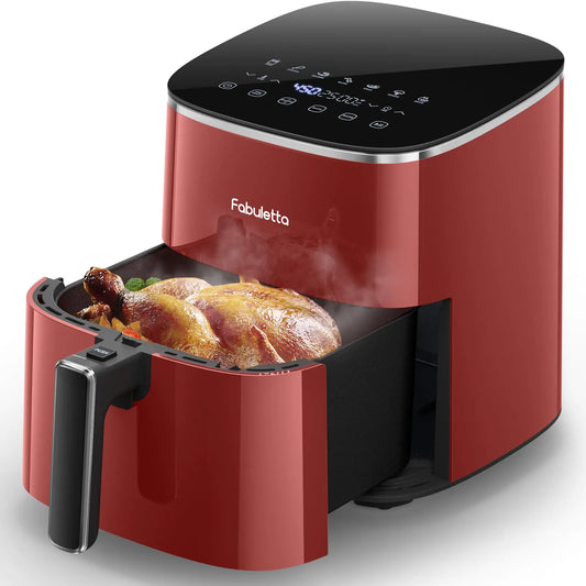 FABULETTA 6QT Air Fryer Oven – 11-in-1 Digital Air Fryer with Max 450°F Crisp, Nonstick Basket, Shake Reminder & Dishwasher Safe Design