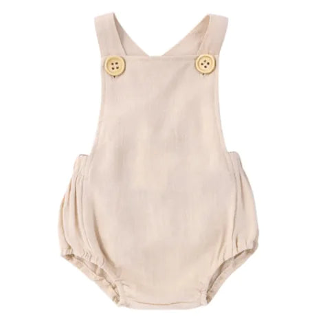 Baby Sleeveless Cotton Jumpsuit – Lightweight Summer Romper for Newborns & Toddlers