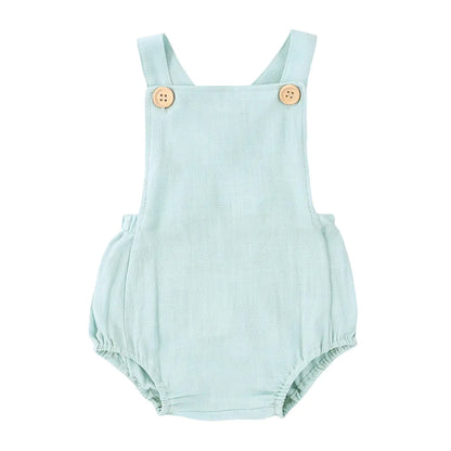 Baby Sleeveless Cotton Jumpsuit – Lightweight Summer Romper for Newborns & Toddlers